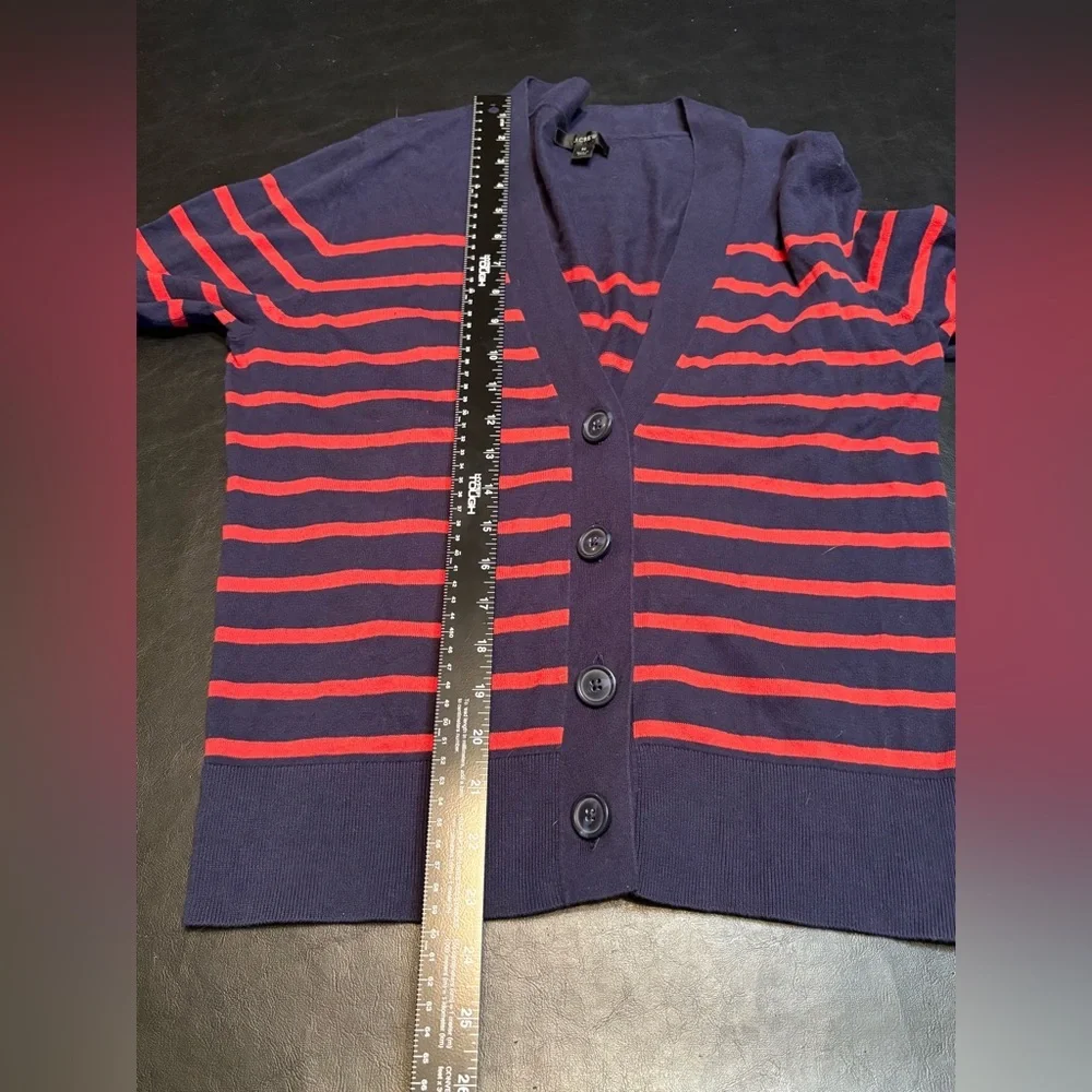 J. Crew Blue and Pink Cardigan Sweater size M